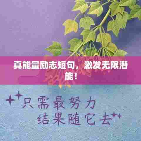 真能量励志短句，激发无限潜能！