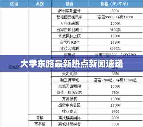 大学东路最新热点新闻速递