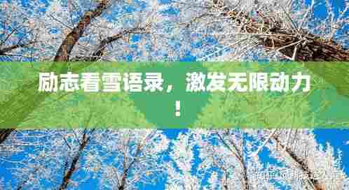 励志看雪语录,激发无限动力!