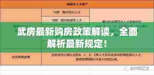 武房最新购房政策解读，全面解析最新规定！