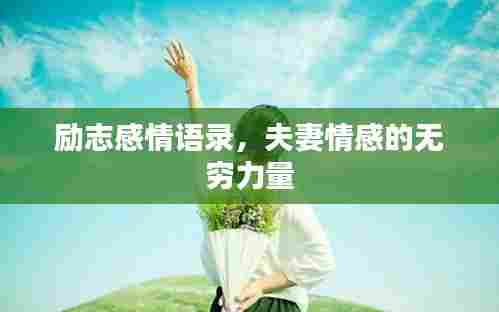 励志感情语录,夫妻情感的无穷力量