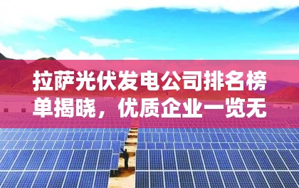 拉萨光伏发电公司排名榜单揭晓,优质企业一览无余
