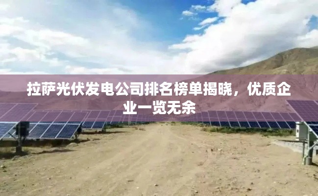 拉萨光伏发电公司排名榜单揭晓,优质企业一览无余
