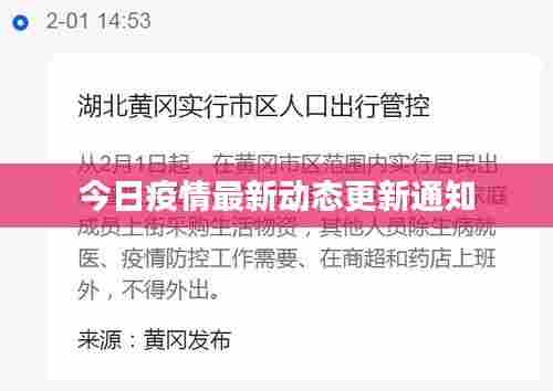 今日疫情最新动态更新通知