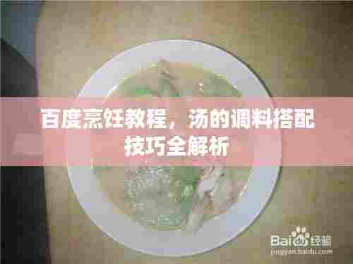百度烹饪教程,汤的调料搭配技巧全解析
