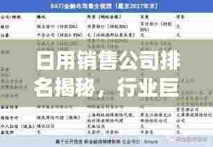 日用销售公司排名揭秘,行业巨头及成功秘诀探究