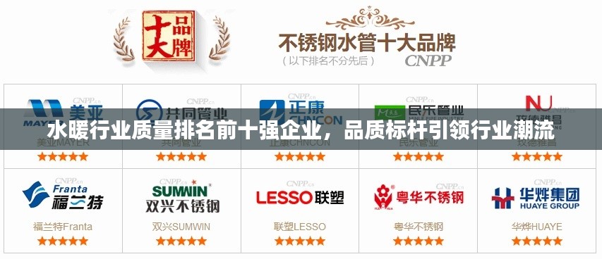 水暖行业质量排名前十强企业,品质标杆引领行业潮流
