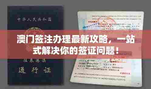澳门签注办理最新攻略,一站式解决你的签证问题!