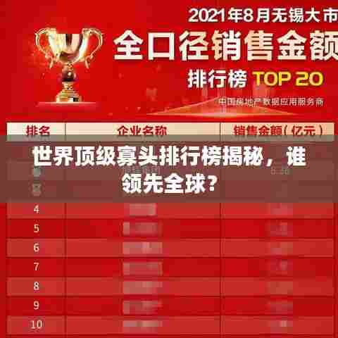 世界顶级寡头排行榜揭秘,谁领先全球?