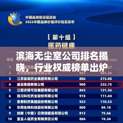 滨海无尘室公司排名揭晓,行业权威榜单出炉!