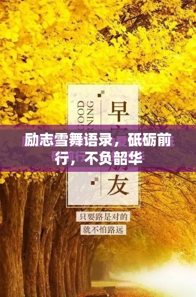 励志雪舞语录,砥砺前行,不负韶华
