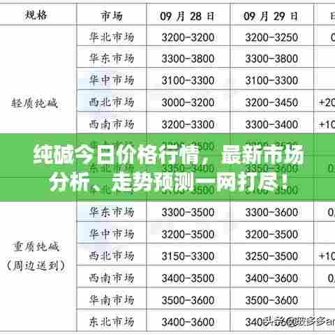 纯碱今日价格行情,最新市场分析、走势预测一网打尽!