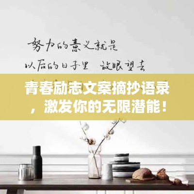 青春励志文案摘抄语录,激发你的无限潜能!