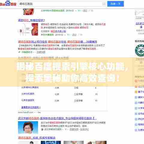 揭秘百度搜索引擎核心功能,探索奥秘助你高效查询!