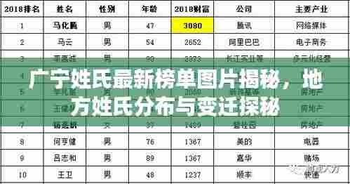 广宁姓氏最新榜单图片揭秘,地方姓氏分布与变迁探秘
