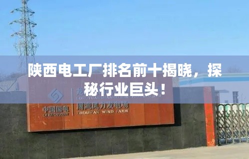 陕西电工厂排名前十揭晓,探秘行业巨头!