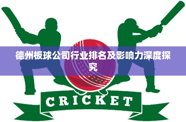 德州板球公司行业排名及影响力深度探究