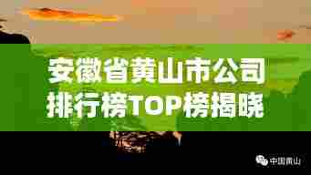 安徽省黄山市公司排行榜TOP榜揭晓