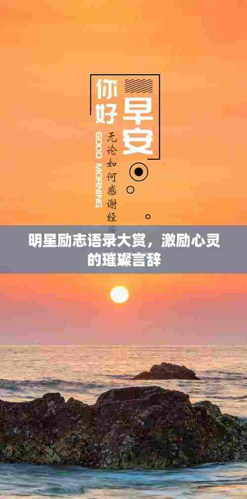 明星励志语录大赏,激励心灵的璀璨言辞