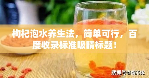 枸杞泡水养生法,简单可行,百度收录标准吸睛标题!