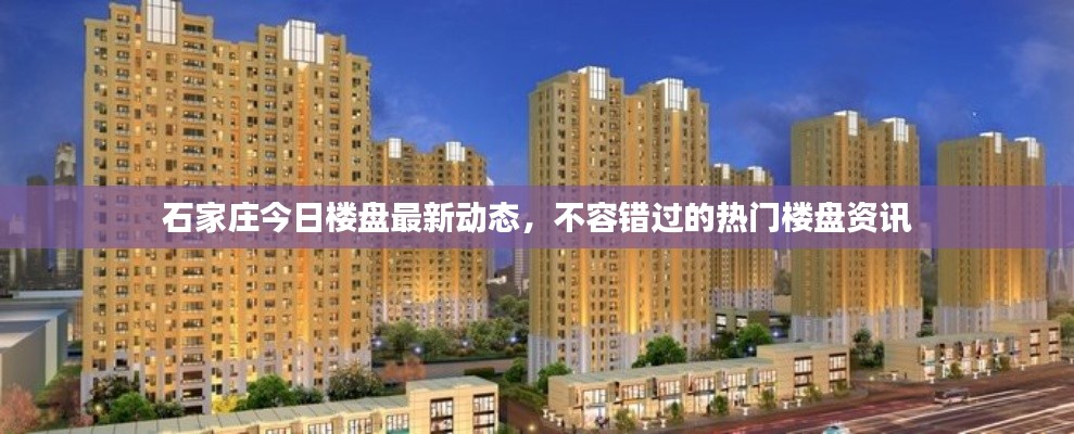 石家庄今日楼盘最新动态,不容错过的热门楼盘资讯