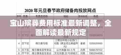 宝山殡葬费用标准最新调整,全面解读最新规定