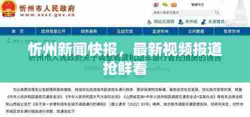 忻州新闻快报，最新视频报道抢鲜看
