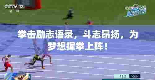 拳击励志语录,斗志昂扬,为梦想挥拳上阵!