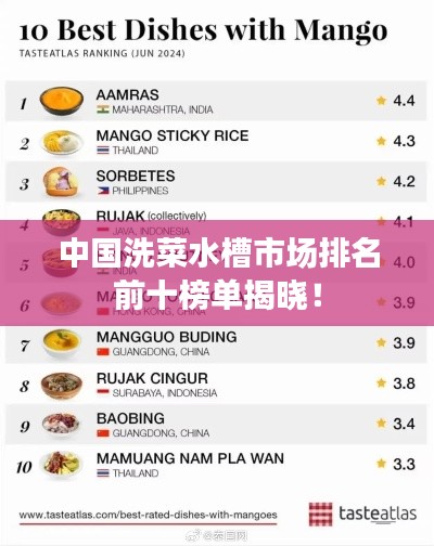 中国洗菜水槽市场排名前十榜单揭晓!