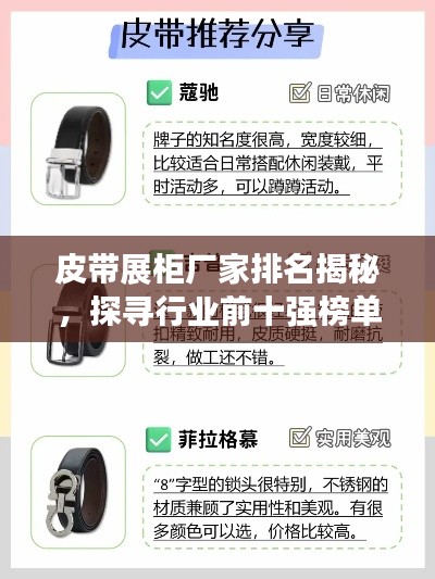 皮带展柜厂家排名揭秘,探寻行业前十强榜单