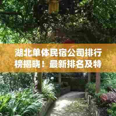 湖北单体民宿公司排行榜揭晓!最新排名及特色一网打尽