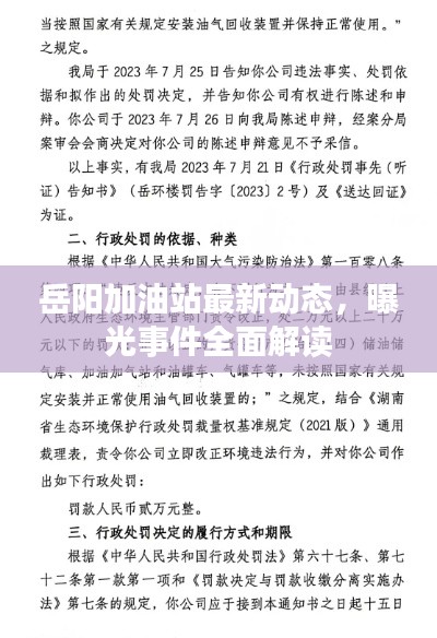 岳阳加油站最新动态,曝光事件全面解读