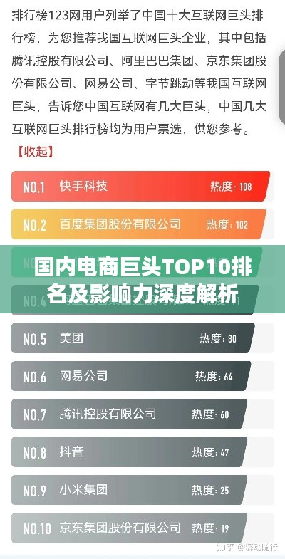 国内电商巨头TOP10排名及影响力深度解析