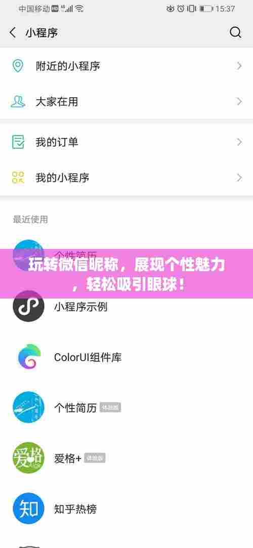 玩转微信昵称,展现个性魅力,轻松吸引眼球!