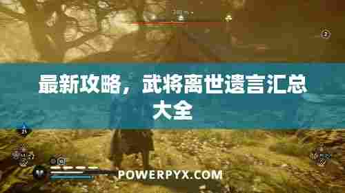 最新攻略,武将离世遗言汇总大全