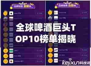 全球啤酒巨头TOP10榜单揭晓,排名、介绍与美图一览