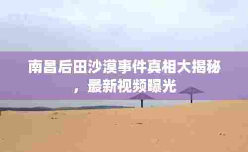 南昌后田沙漠事件真相大揭秘,最新视频曝光