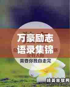 万豪励志语录集锦,激发你无限潜能的励志名言