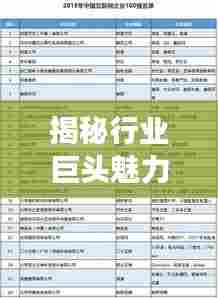 揭秘行业巨头魅力,设计公司排名前十强榜单揭晓!