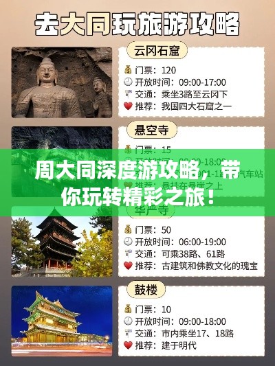 周大同深度游攻略,带你玩转精彩之旅!