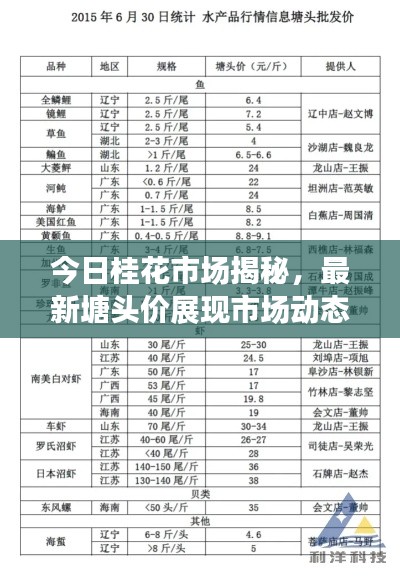 今日桂花市场揭秘,最新塘头价展现市场动态与价值