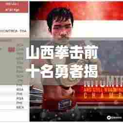 山西拳击前十名勇者揭晓,英勇战士的荣耀榜单