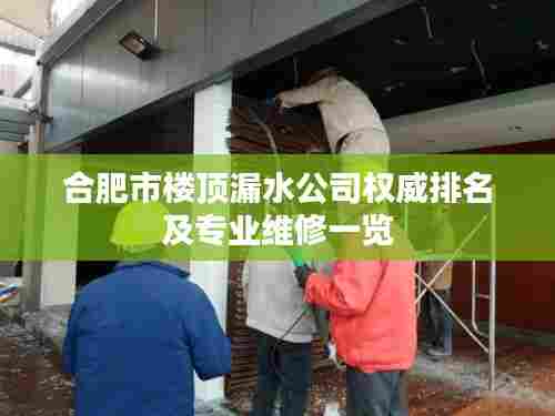 合肥市楼顶漏水公司权威排名及专业维修一览