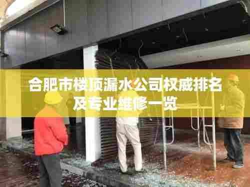 合肥市楼顶漏水公司权威排名及专业维修一览