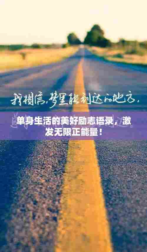 单身生活的美好励志语录,激发无限正能量!