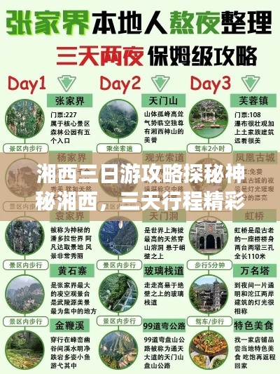 湘西三日游攻略探秘神秘湘西,三天行程精彩纷呈!
