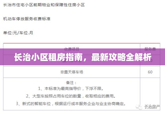 长治小区租房指南,最新攻略全解析