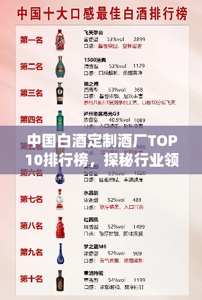中国白酒定制酒厂TOP10排行榜，探秘行业领军者
