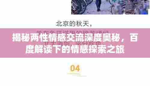 揭秘两性情感交流深度奥秘，百度解读下的情感探索之旅