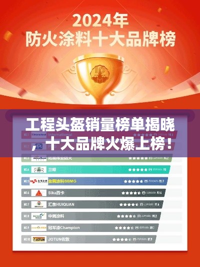 工程头盔销量榜单揭晓,十大品牌火爆上榜!